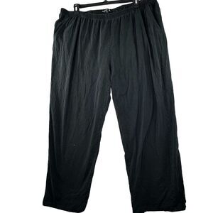 Ulla Popken Womens Plus Sz‎ 28 30 Black Knit Pull On Pants 4X Stretch Every Day